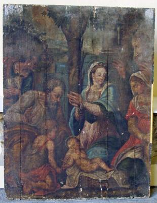 Restauro supporto ligneo di un dipinto del XVI sec.