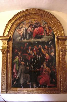 "Incoronazione della Vergine", Raffaellino Del Colle 